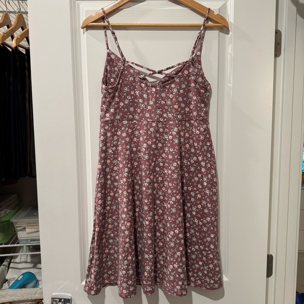 NINE BRITTON Jayde Maternity Knit Back Detail Dress XS Purple Floral - Picture 10 of 14